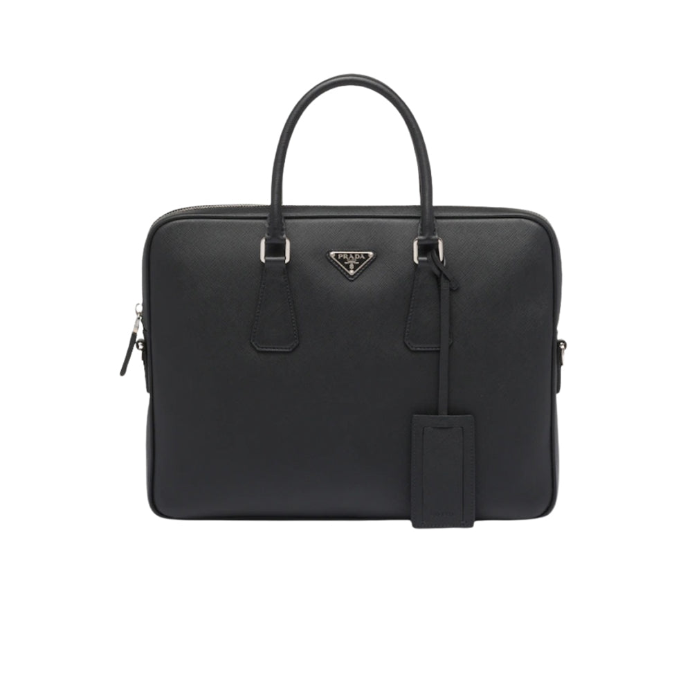 프라다 사피아노 레더 워크백 블랙