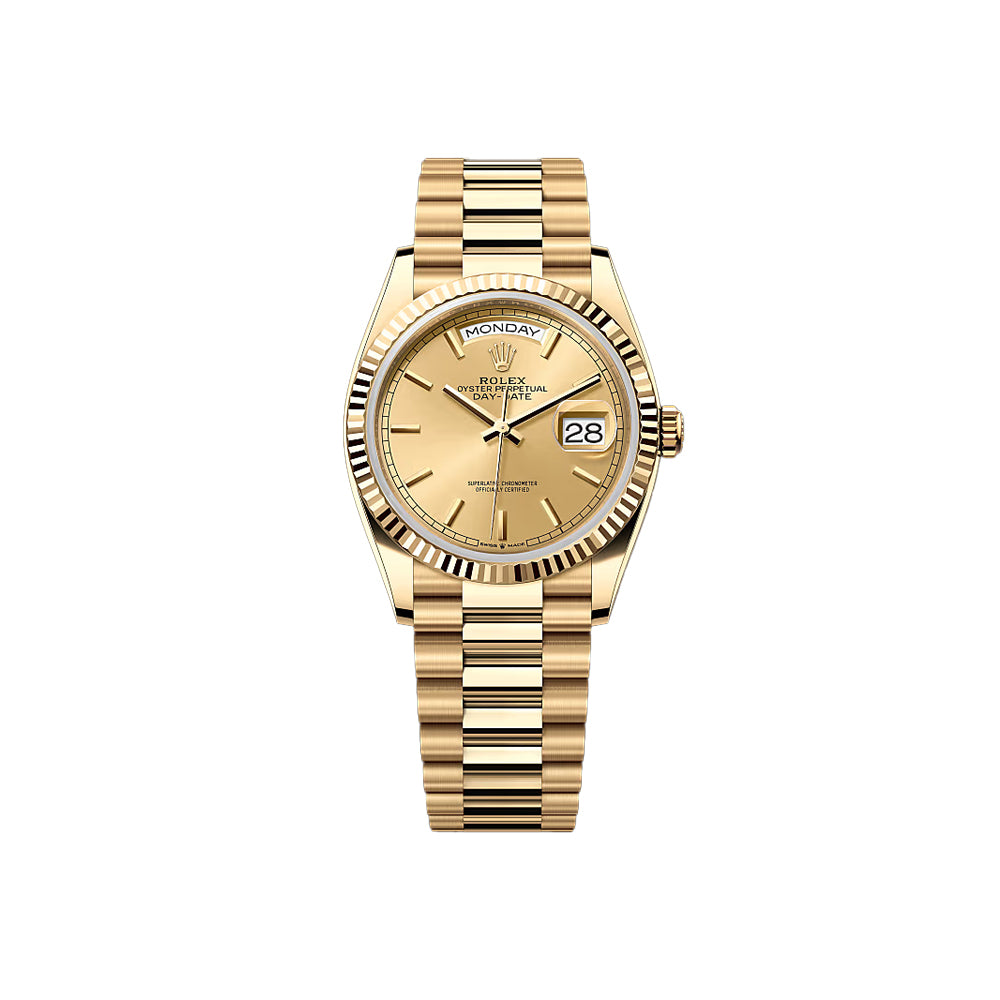 롤렉스 데이데이트 36MM 오이스터 옐로우골드