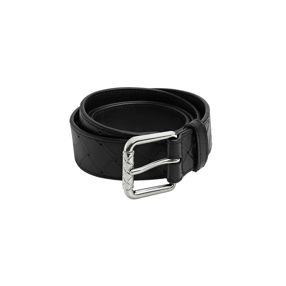 보테가 베네타 인트레치아토 스탬프 벨트 블랙