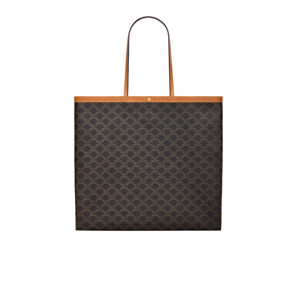 셀린느 라지 플랫 쇼퍼 트리옹프 캔버스 미엘