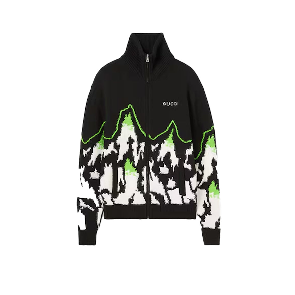 구찌 인타르시아 울자카드 집업 자켓