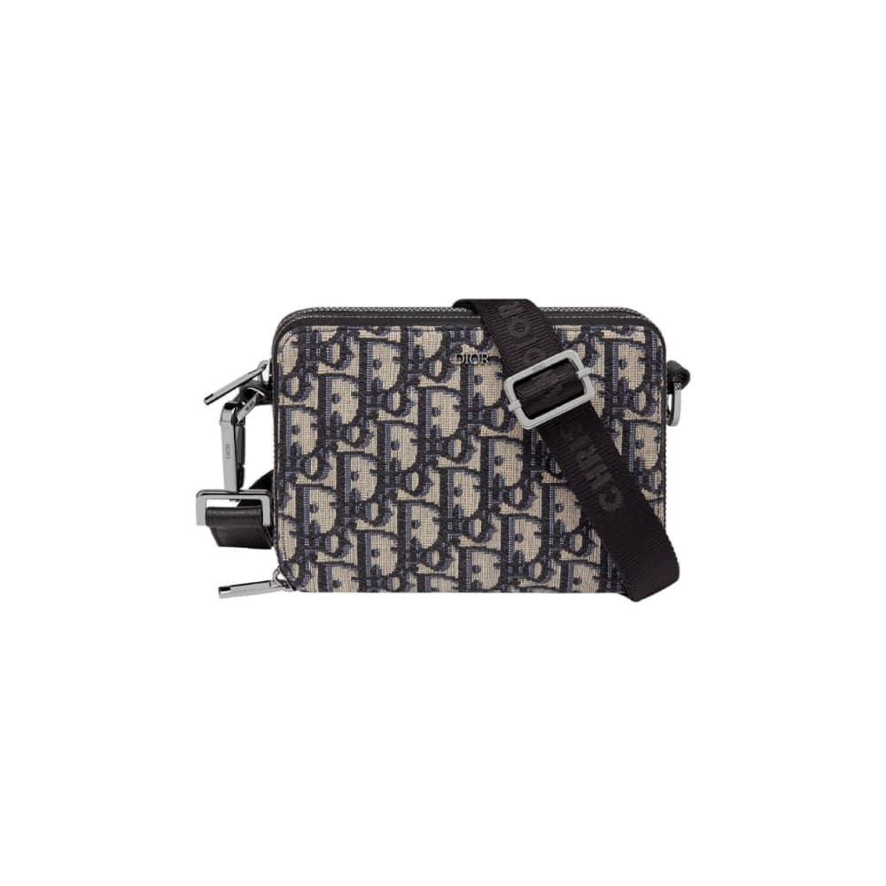 디올 숄더 스트랩 파우치 베이지 블랙