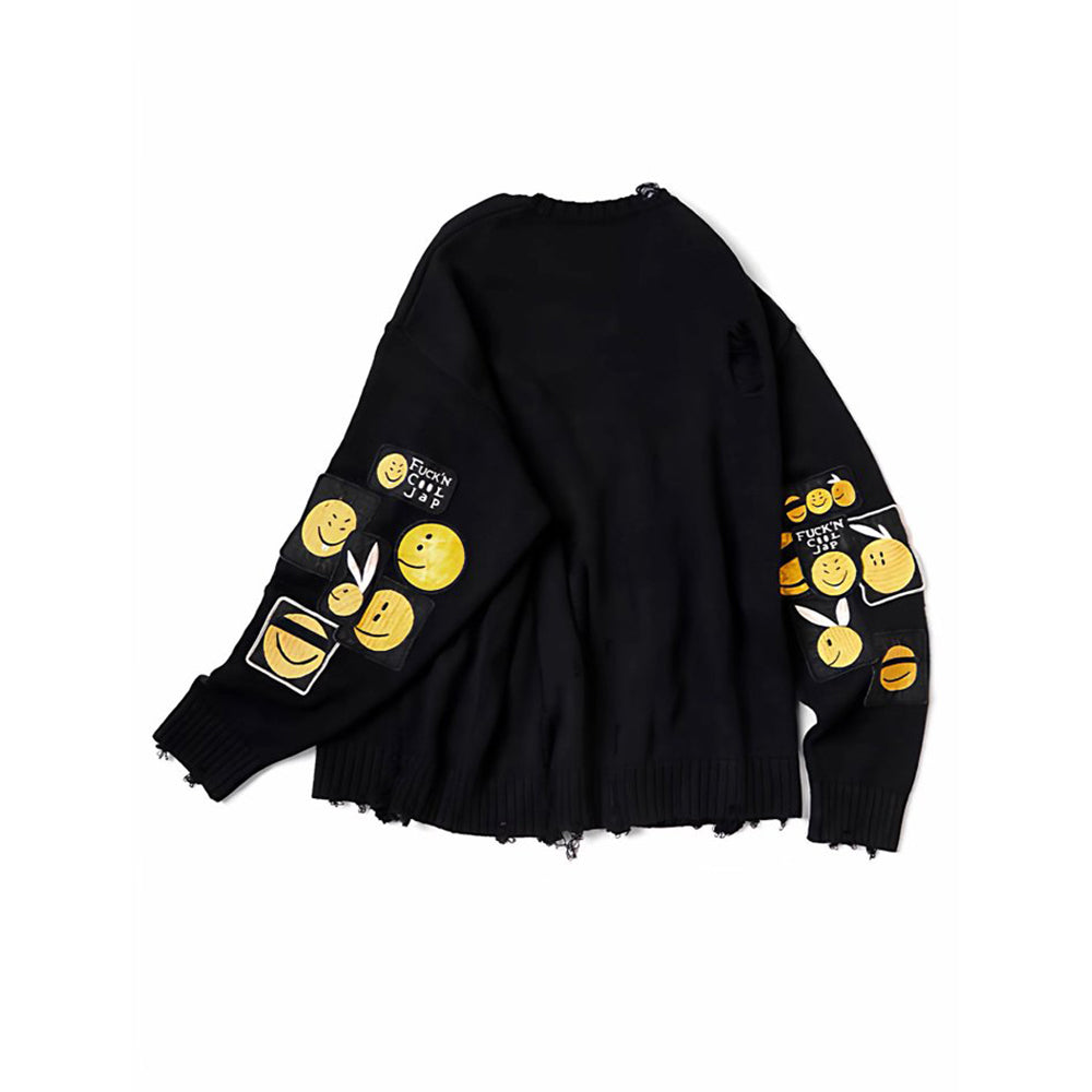 캐피탈 5G 코튼 니트 크루 스웨터 아나키 레인보위(국내배송)