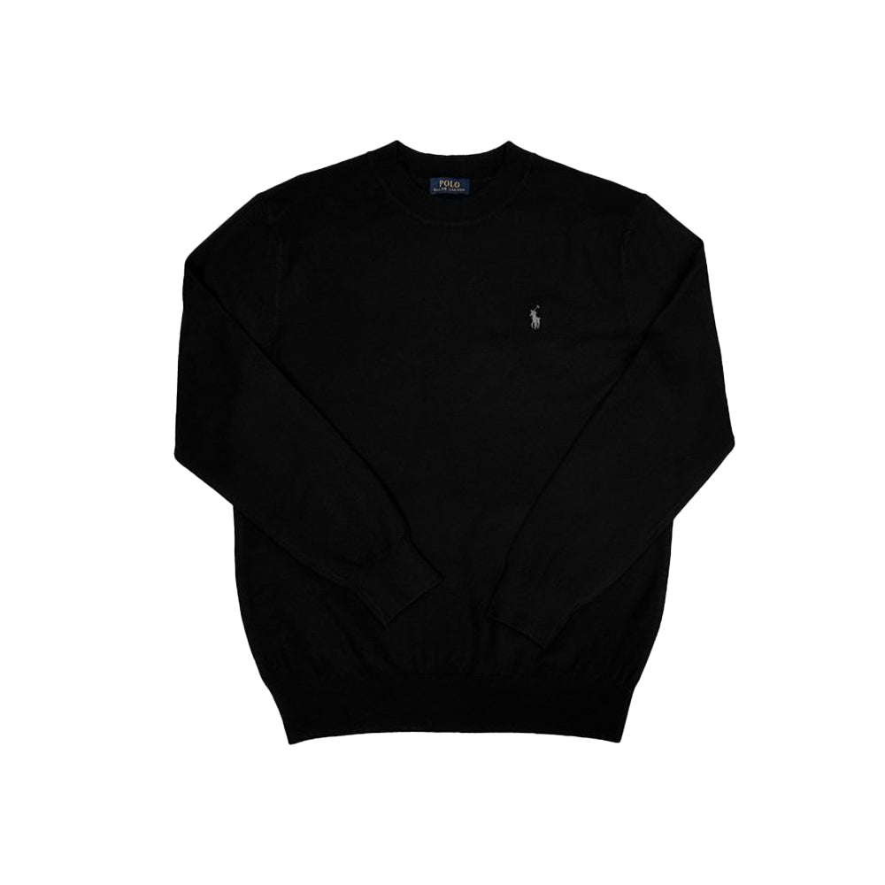 폴로 엠브로이더리 크루넥 니트