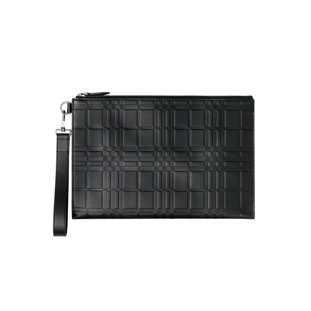 버버리 엠보스드 체크 레더 클러치(국내배송)(당일배송)