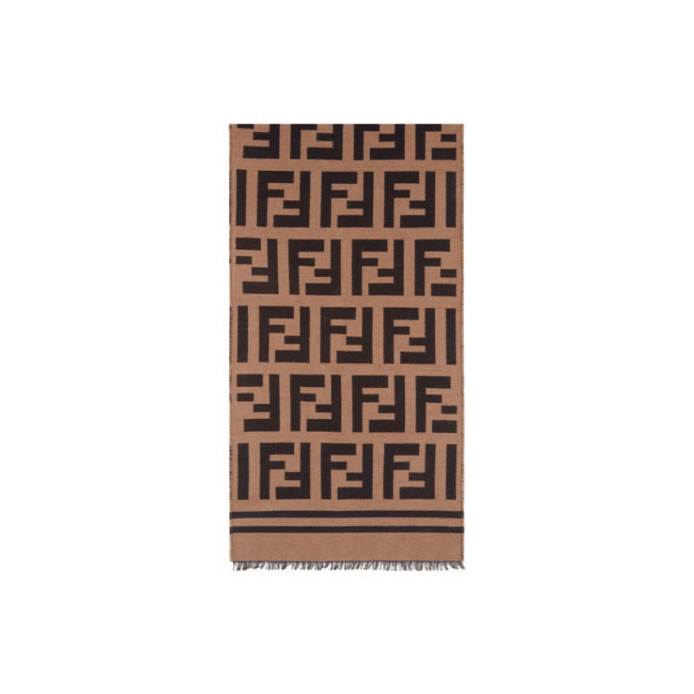 펜디 카멜 울 스카프