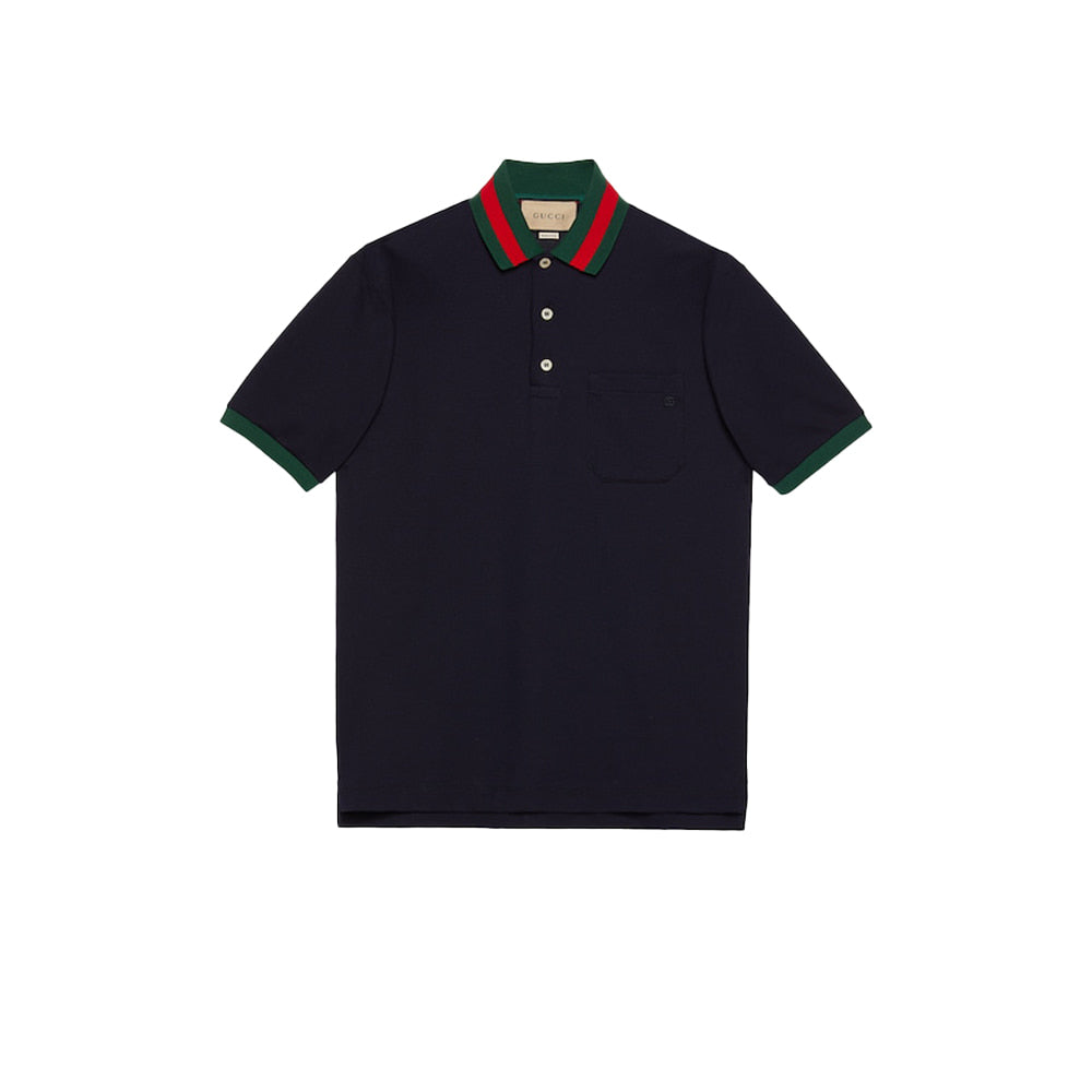 구찌 웹카라 코튼 피케폴로 (당일배송)(국내배송) (2COLOR)