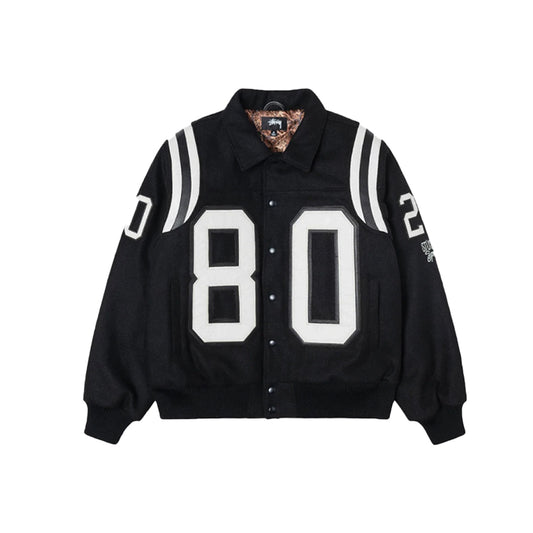 스투시 80 울 바시티 자켓 (블랙) (국내배송)