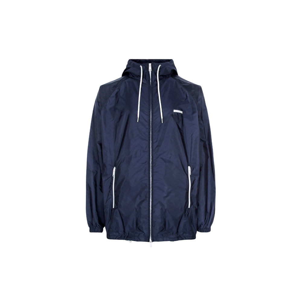 프라다 리나일론 윈드브레이커 후드 자켓 블루