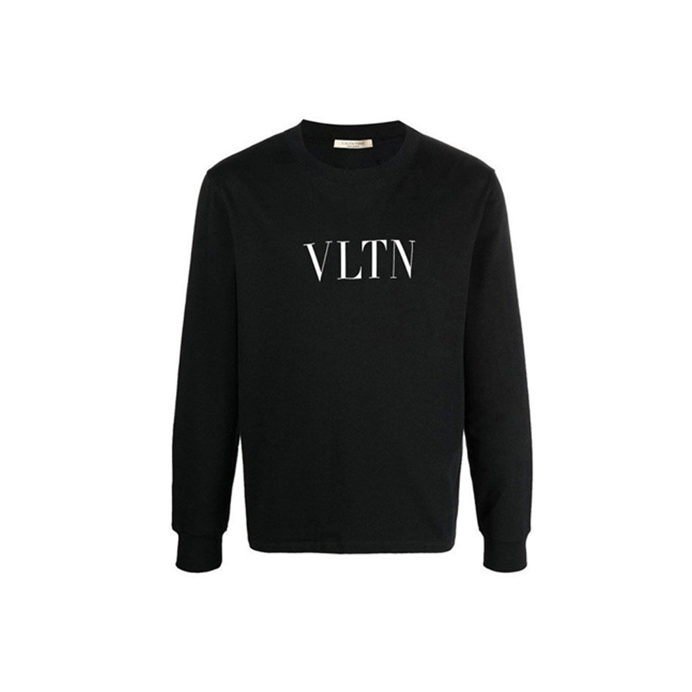 발렌티노 로고 크루넥 스웨트 셔츠 (블랙) (국내배송) (당일배송)