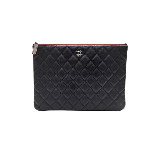 샤넬 클래식 파우치 그레인드 카프스킨 골드메탈 블랙(2SIZE)