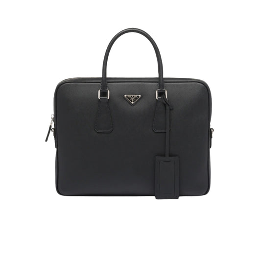 프라다 사피아노 레더 워크백 블랙