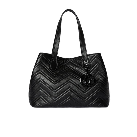 구찌 GG 마몽 스몰 토트백 블랙