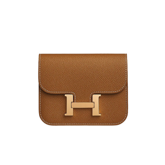에르메스 콘스탄스 슬림 지갑 앱송 & 골드