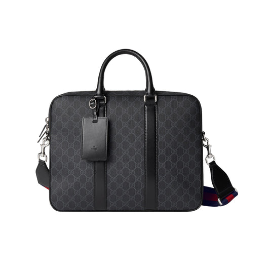구찌 GG 브리프케이스 숄더 스트랩 블랙