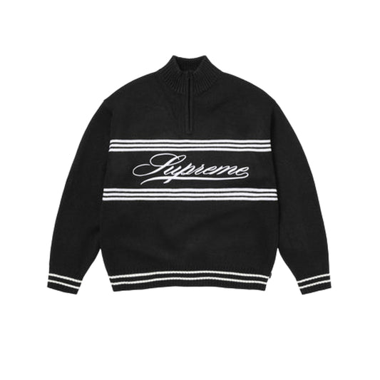 슈프림 스크립트 스트라이프 하프집 스웨터(3COLOR)