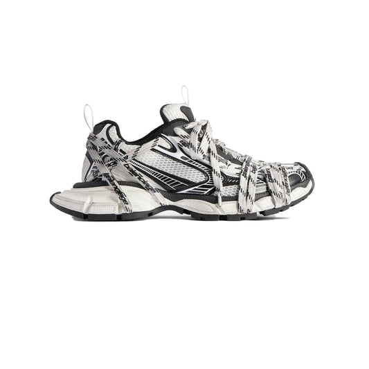 발렌시아가 3XL 익스트림 레이스 로고 스니커즈 화이트/블랙