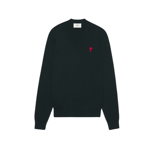 아미 드 꾀흐 하트로고 브이넥 울 스웨터(국내배송)(당일배송)(4COLOR)