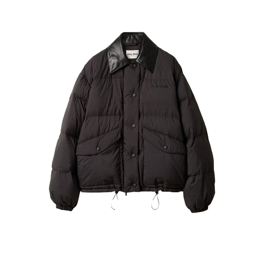 미우미우 레더 크롭 구스다운자켓(국내배송)