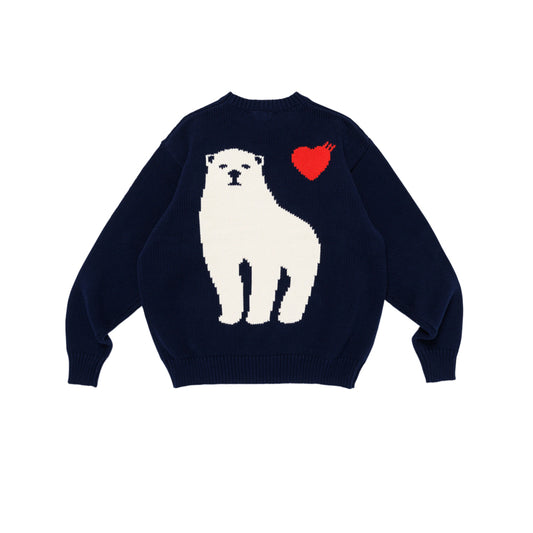 휴먼 메이드 로우 게이지 니트 스웨터(2COLOR)