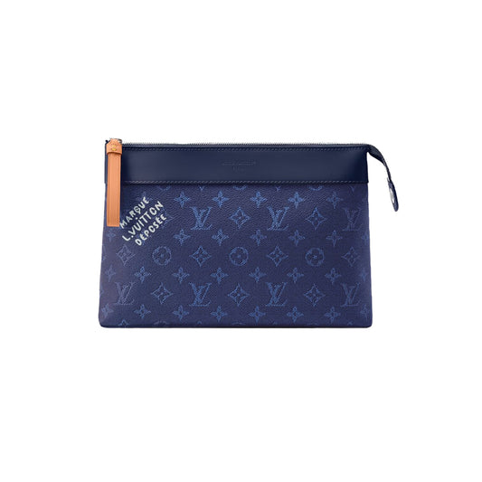 루이비통 포쉐트 보아주 수플 클러치백 네이비