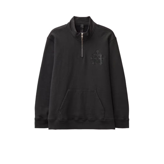 크롬하츠 트리플 패치 쿼터 반집업 스웨터