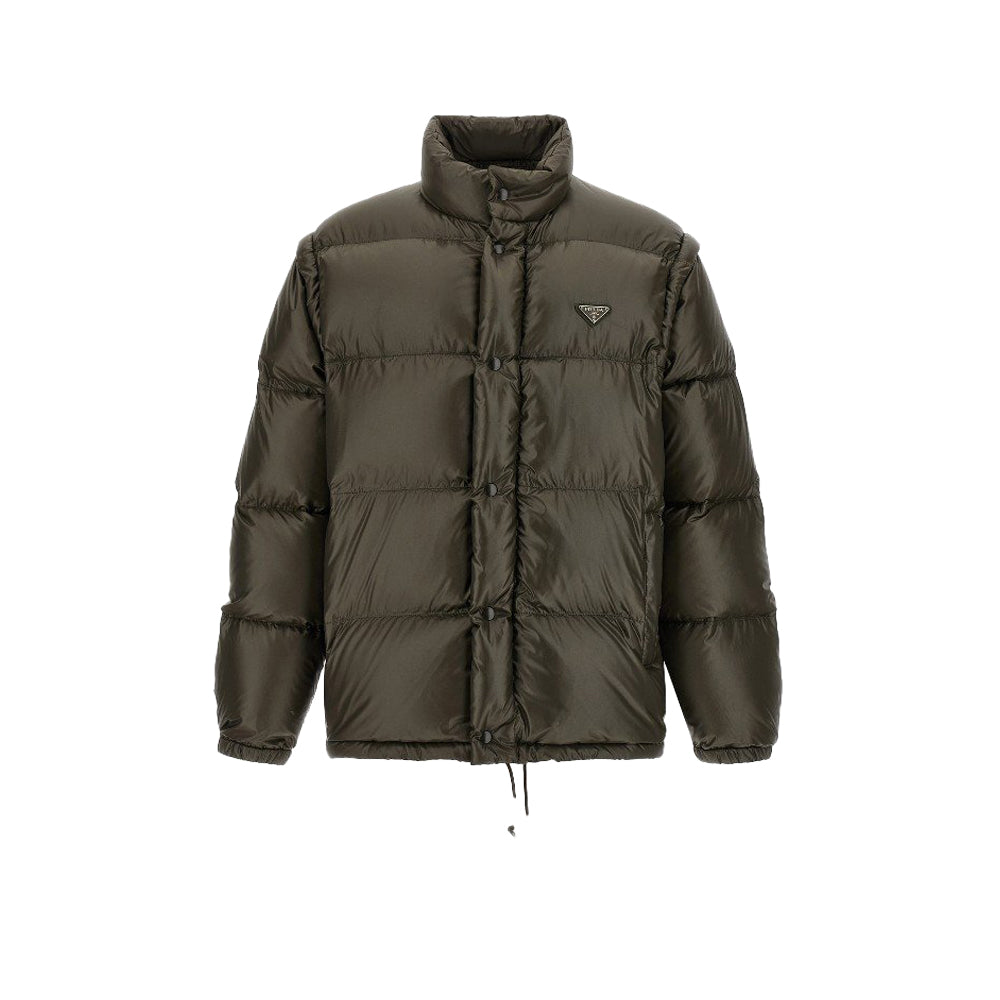 프라다 리나일론 퀼티드 구스다운 퍼퍼 자켓(소매분리가능)
