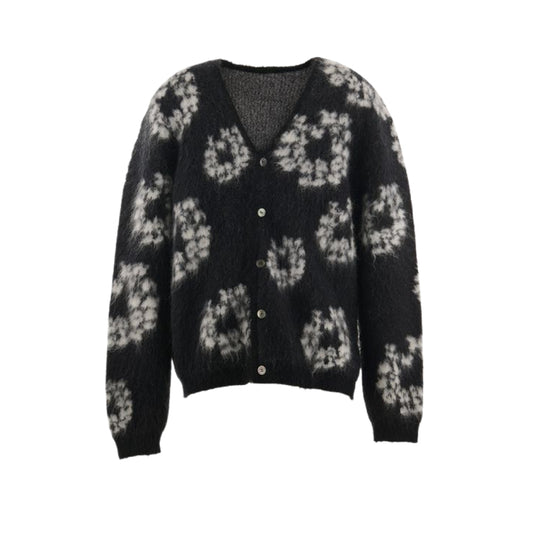 세인트마이클 X 데님티어스 모헤어 가디건 블랙