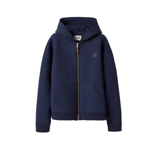미우미우 저지 후드 자켓 네이비(국내배송)(당일배송)
