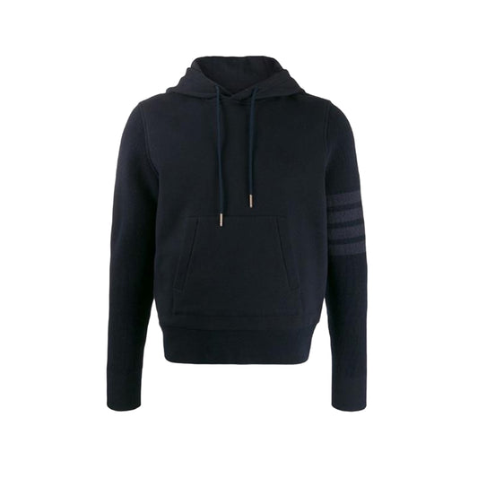 톰브라운 클래식 루프백 립드 슬리브 사선 풀오버 후드(2COLOR)