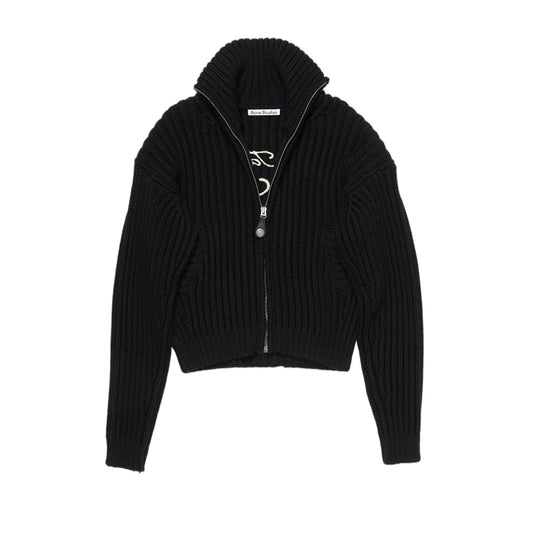 아크네 스튜디오 자수 울 지퍼 가디건