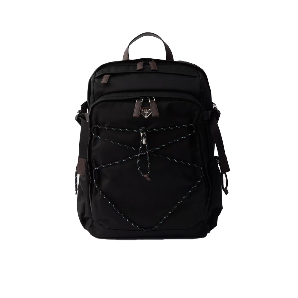 프라다 스피드록 리나일론 앤 레더 백팩 블랙