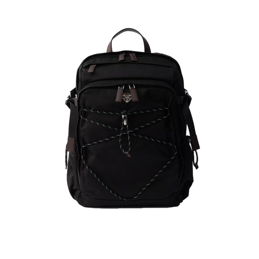 프라다 스피드록 리나일론 앤 레더 백팩 블랙