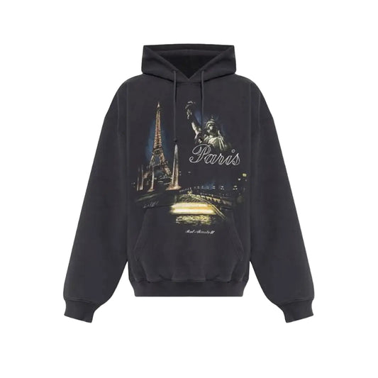 베트멍 그래픽 프린트 드로스트링 후디