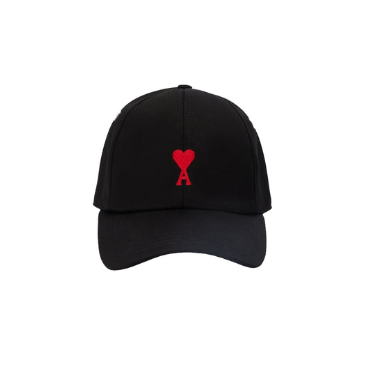 아미 스몰 하트 로고 자수 캡 블랙(국내배송,당일배송)