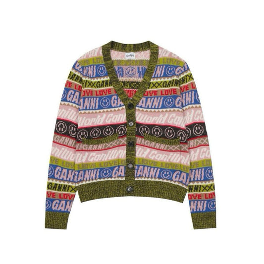 가니 그래픽 가디건 멀티컬러(국내배송)