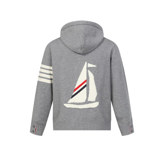 톰브라운 4바 세일러보트 니트후드