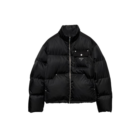 프라다 리나일론 크롭 다운 자켓