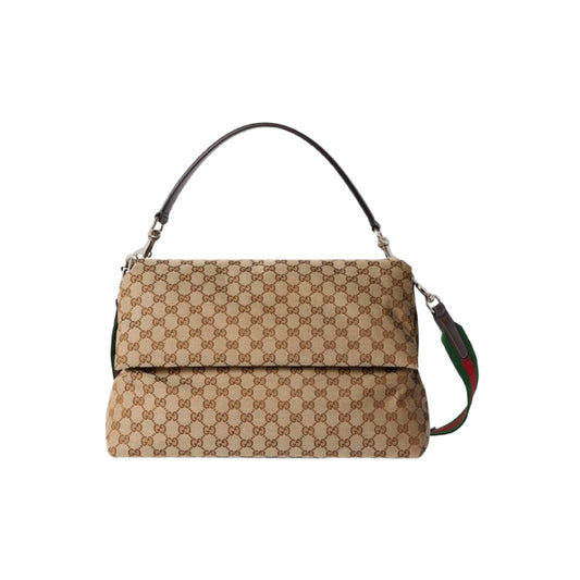 구찌 웹 미디움 GG 크로스백 베이지