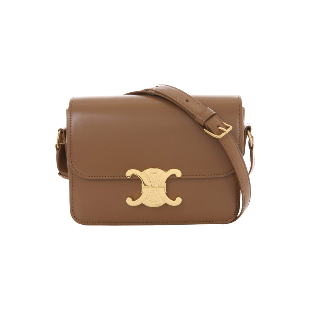 셀린느 트리오페 틴 숄더백 브라운